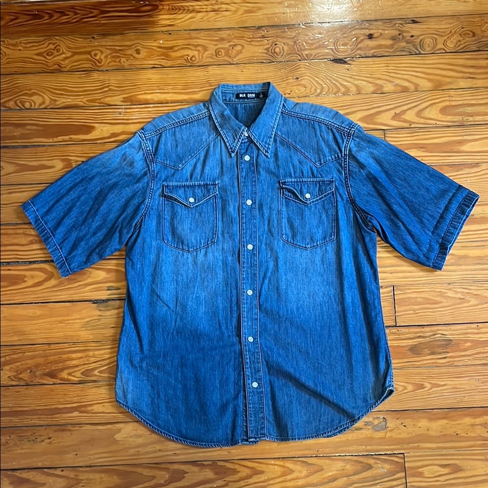 BLK DNM Blue Jean Oversized Button Down Shirt